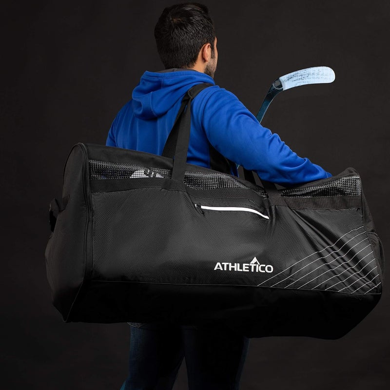 Athletico حقيبة هوكي دفل - 35" حقيبة هوكي كبيرة XXL للسفر للمعدات والعتاد، مع منظم كادي المضمن (خلفي) - Image 2